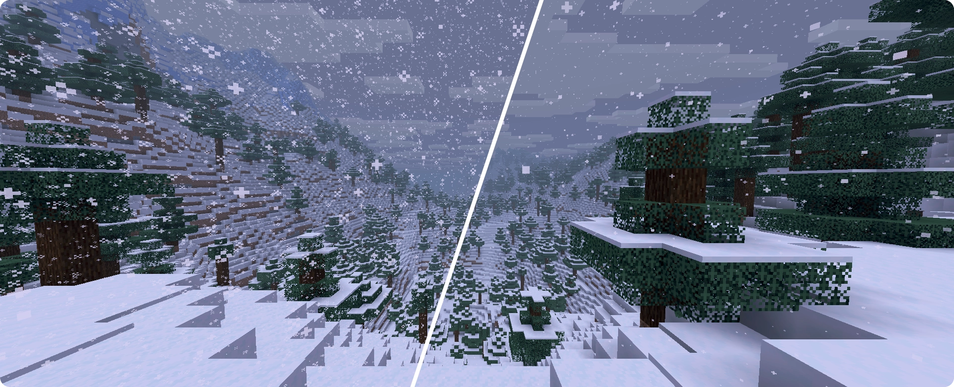Snow before and after