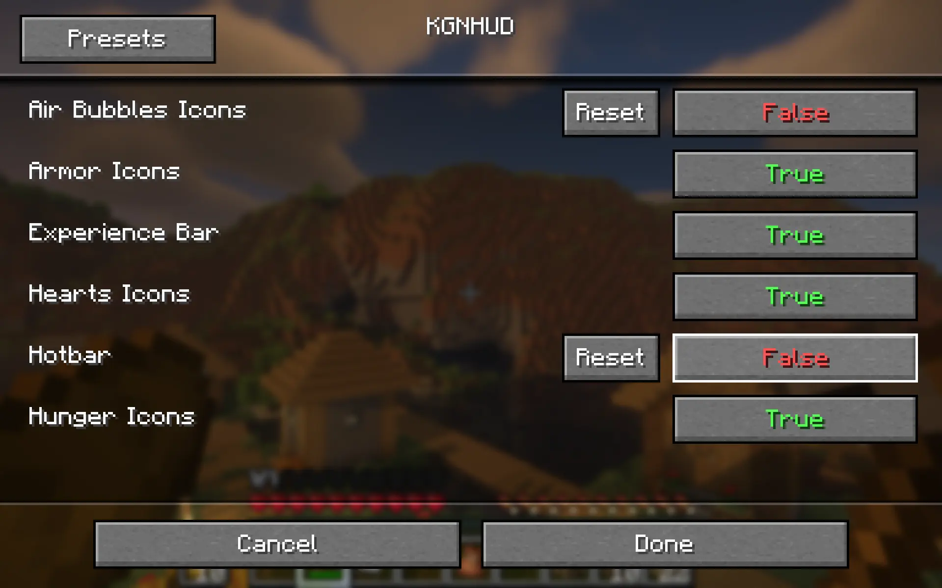 Settings