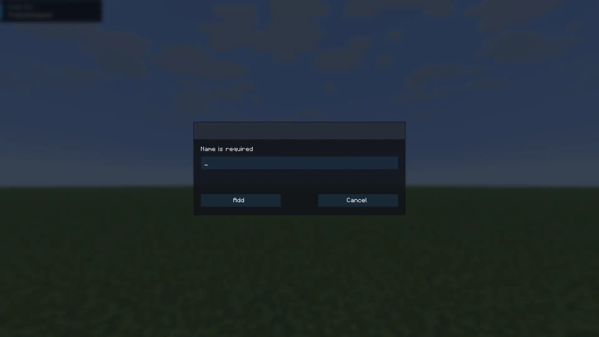 Creating a main tab (shown on the left side of the ui)