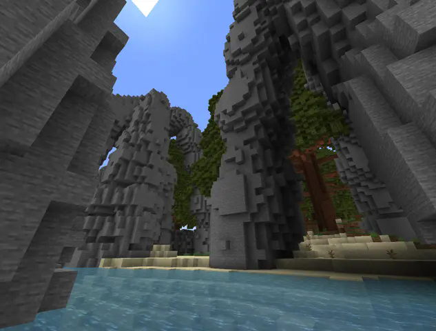 Mod Thumb [Redwood Forest with Karst coves' stone formations in front]
