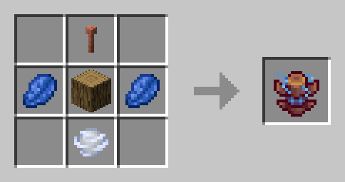 Crafting grid layout for the storm totem.