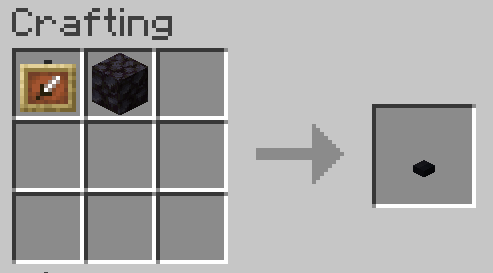 Display Notch Crafting Method using one Blackstone and one Item Frame.
