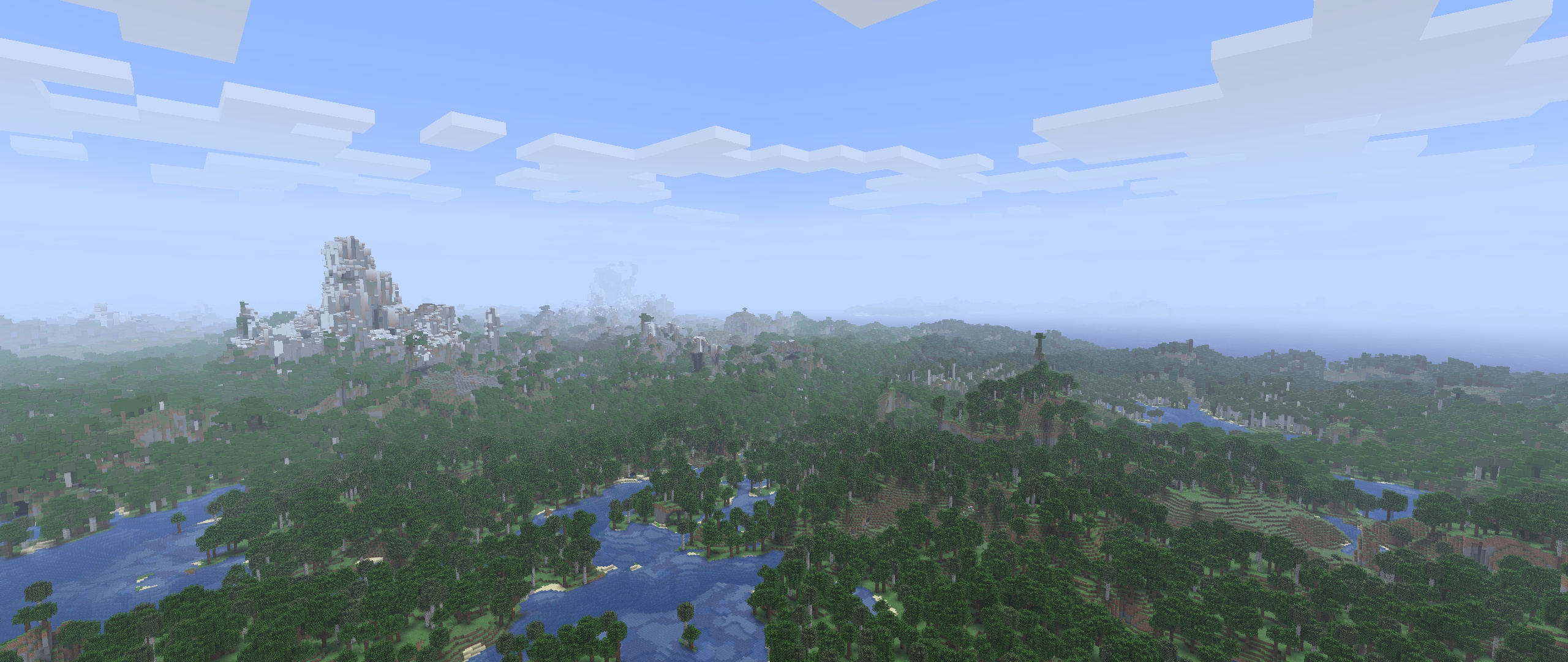 A world generated in an older version of the mod