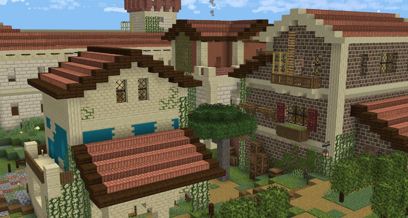 vineyard with mud brick house