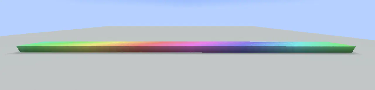 A strip of opal showcasing its many different hues
