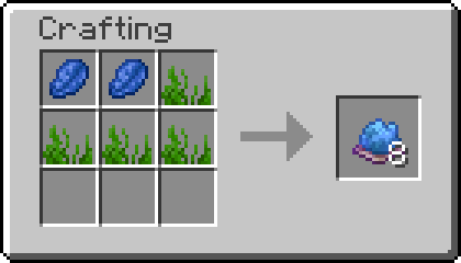 crafting recipe for lukewarm ocean biome powder