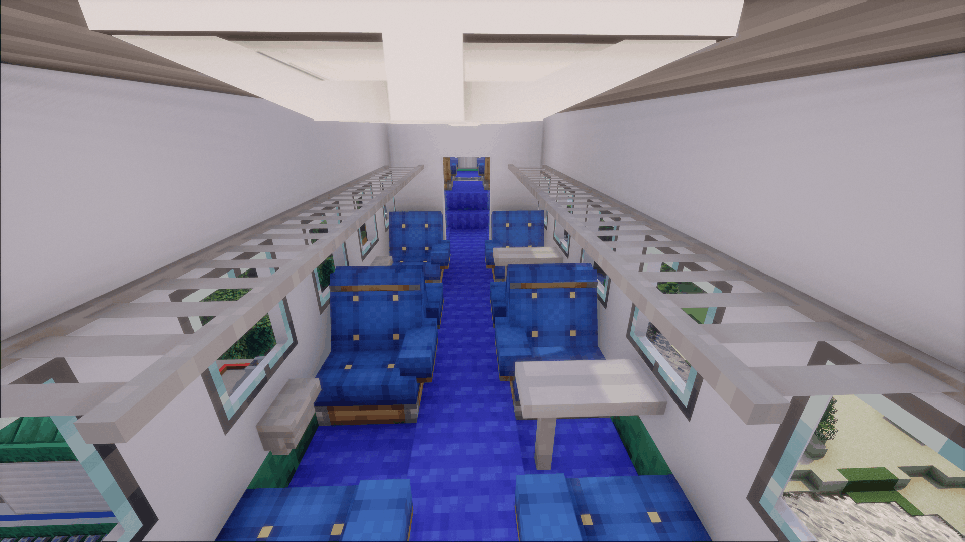 Train interior decor