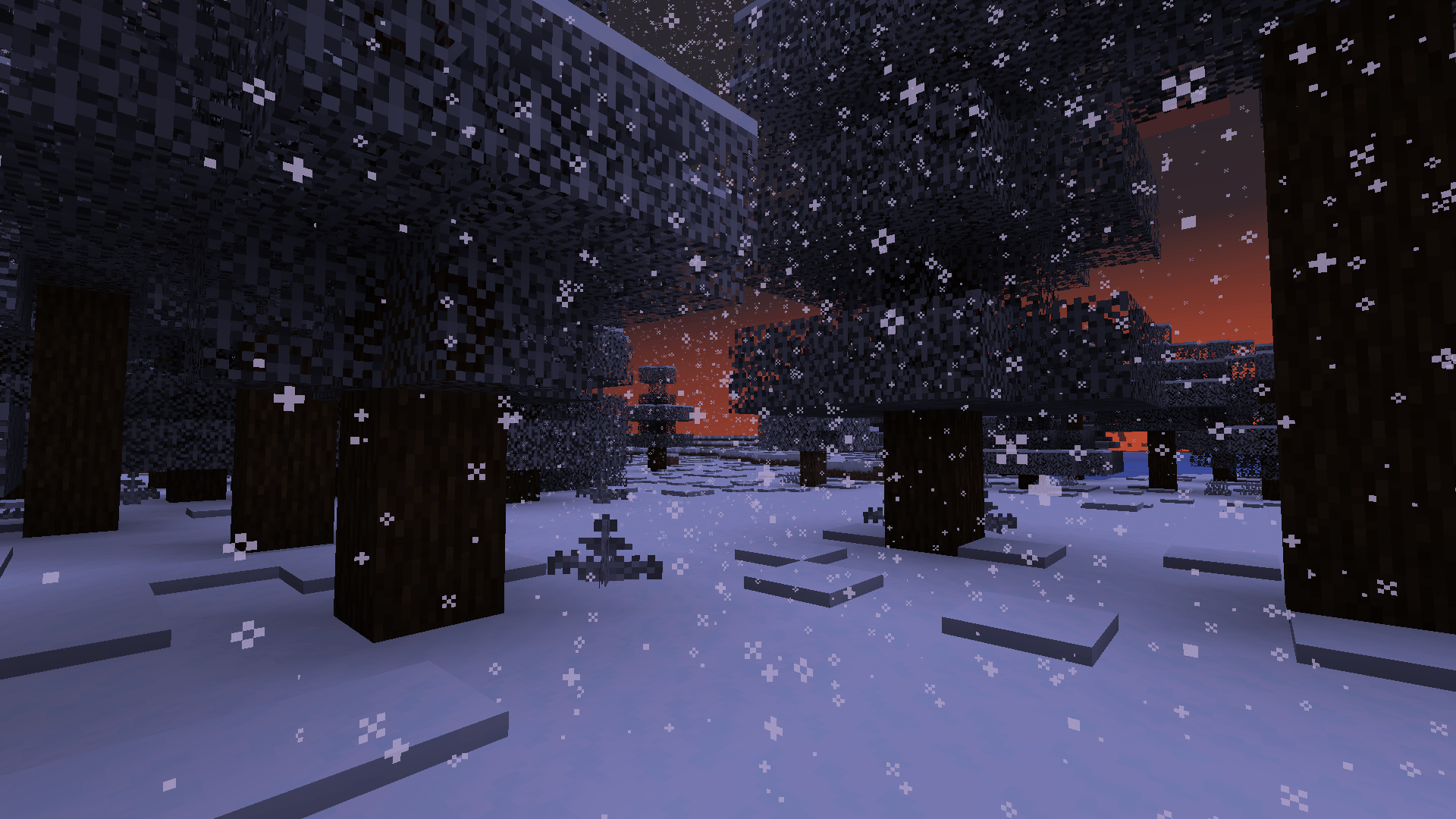 Snowlogged taiga