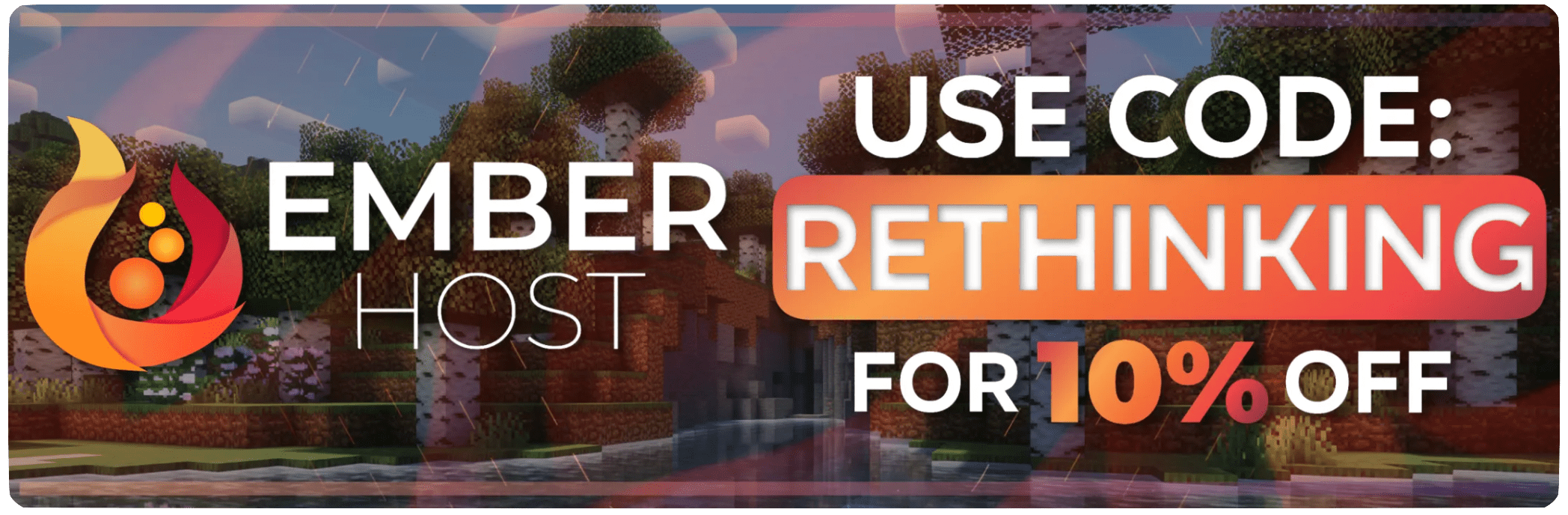 banner with text: Ember host - use code RETHINKING for 10% off