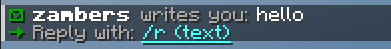Received a message