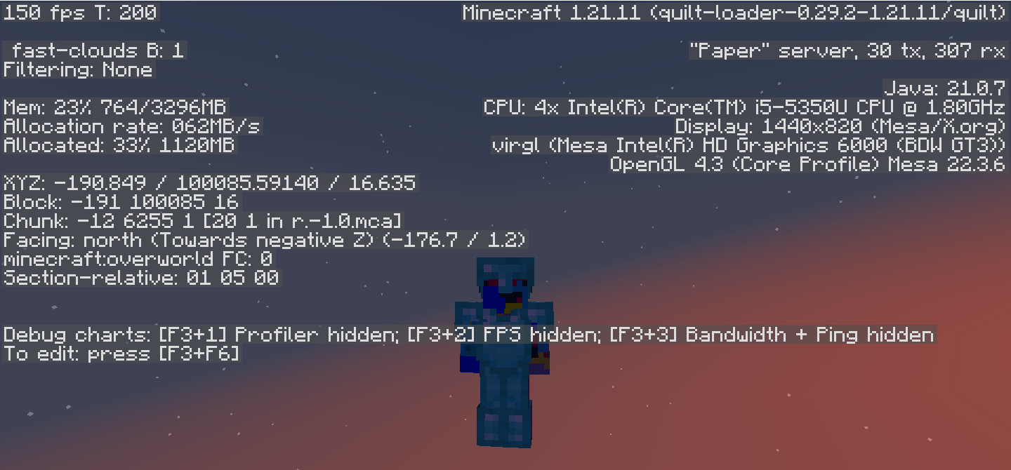Showing FPS without the mod sodium