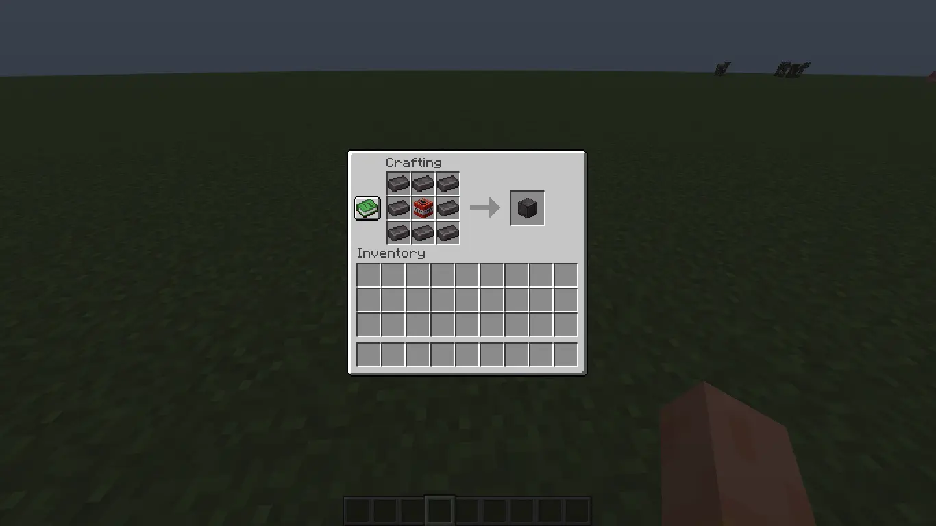 The crafting recipe of Explosive Netherite Block
