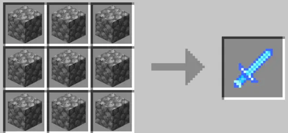 You can craft it using 9 cobblestones.