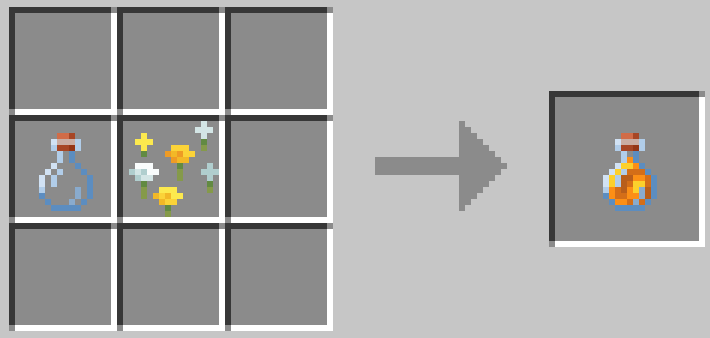 One of the many possible crafting recipes