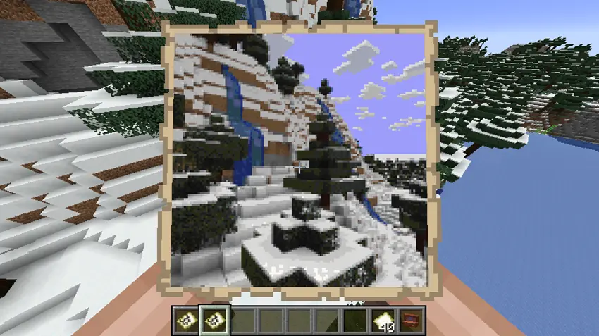 Example of how map looks in player hands after taking a picture