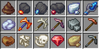Some of the textures that you would see while using the Resource Pack