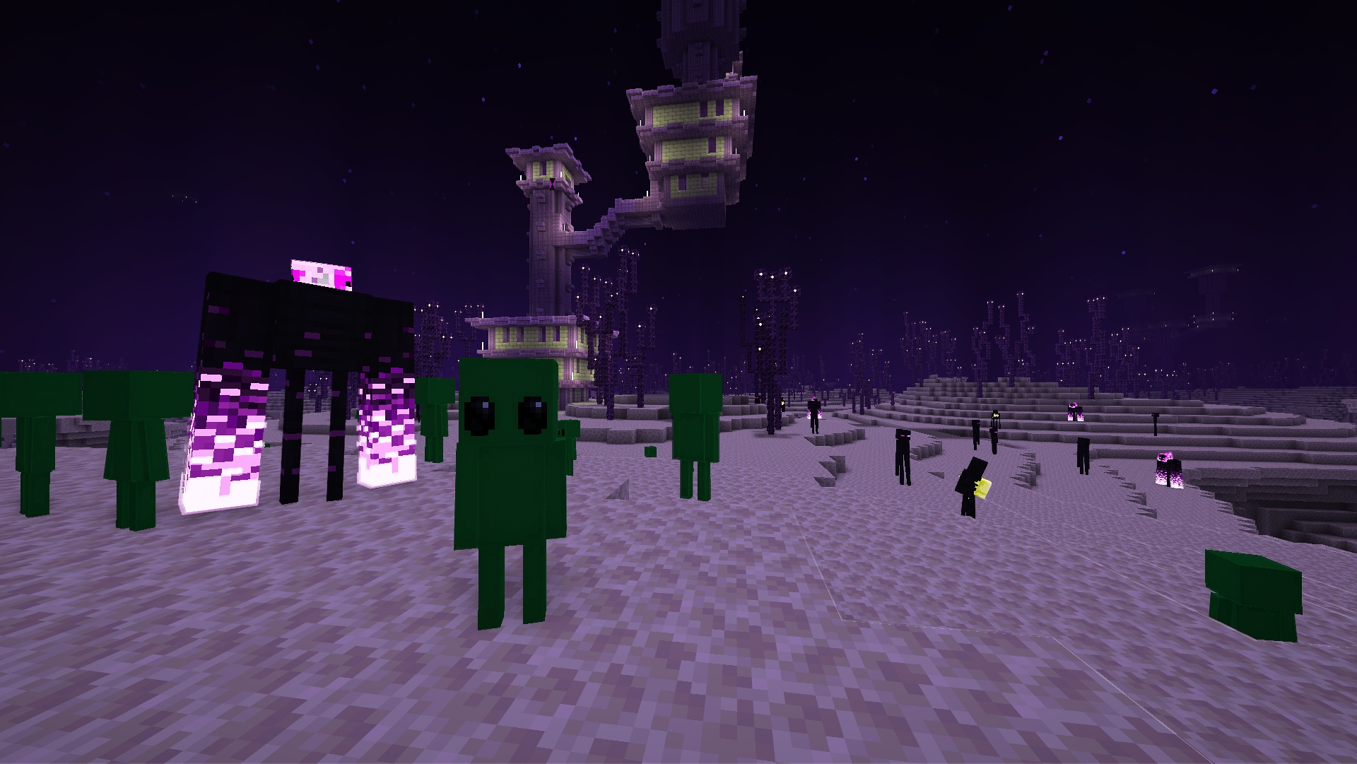 The Aliens, seen in The End. (Enderman variants not included)