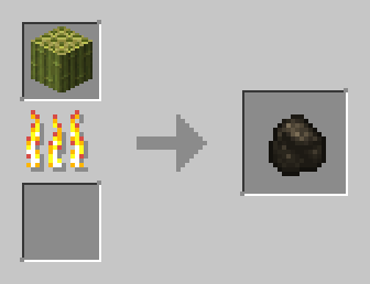 Charcoal from bamboo block
