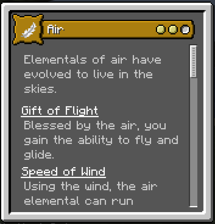 An image of the selection for the air origin.