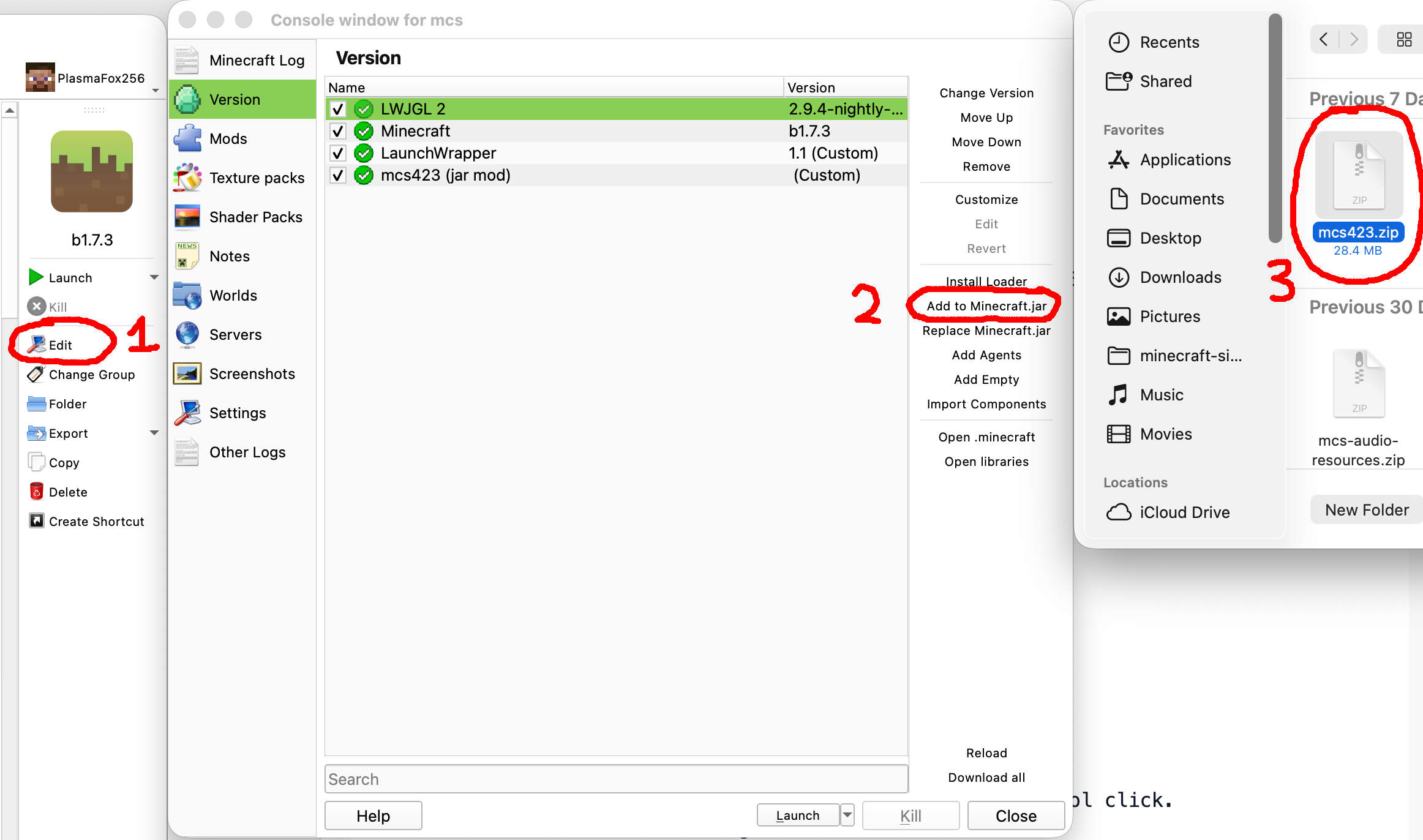 Installing the mod file