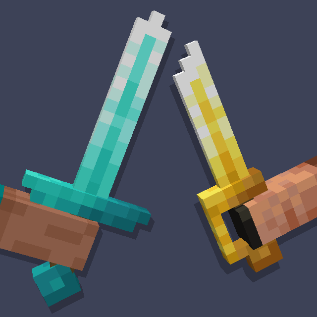 Diamond and Golden swords