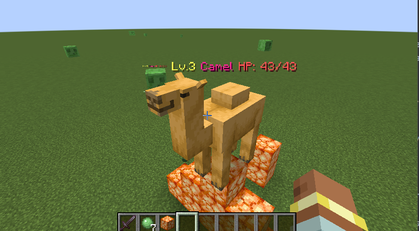 A lv 3 Camel with rose text and red HP