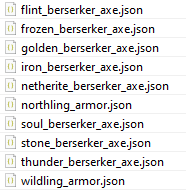 json files