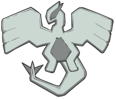 Our logo, a stone tablet Lugia