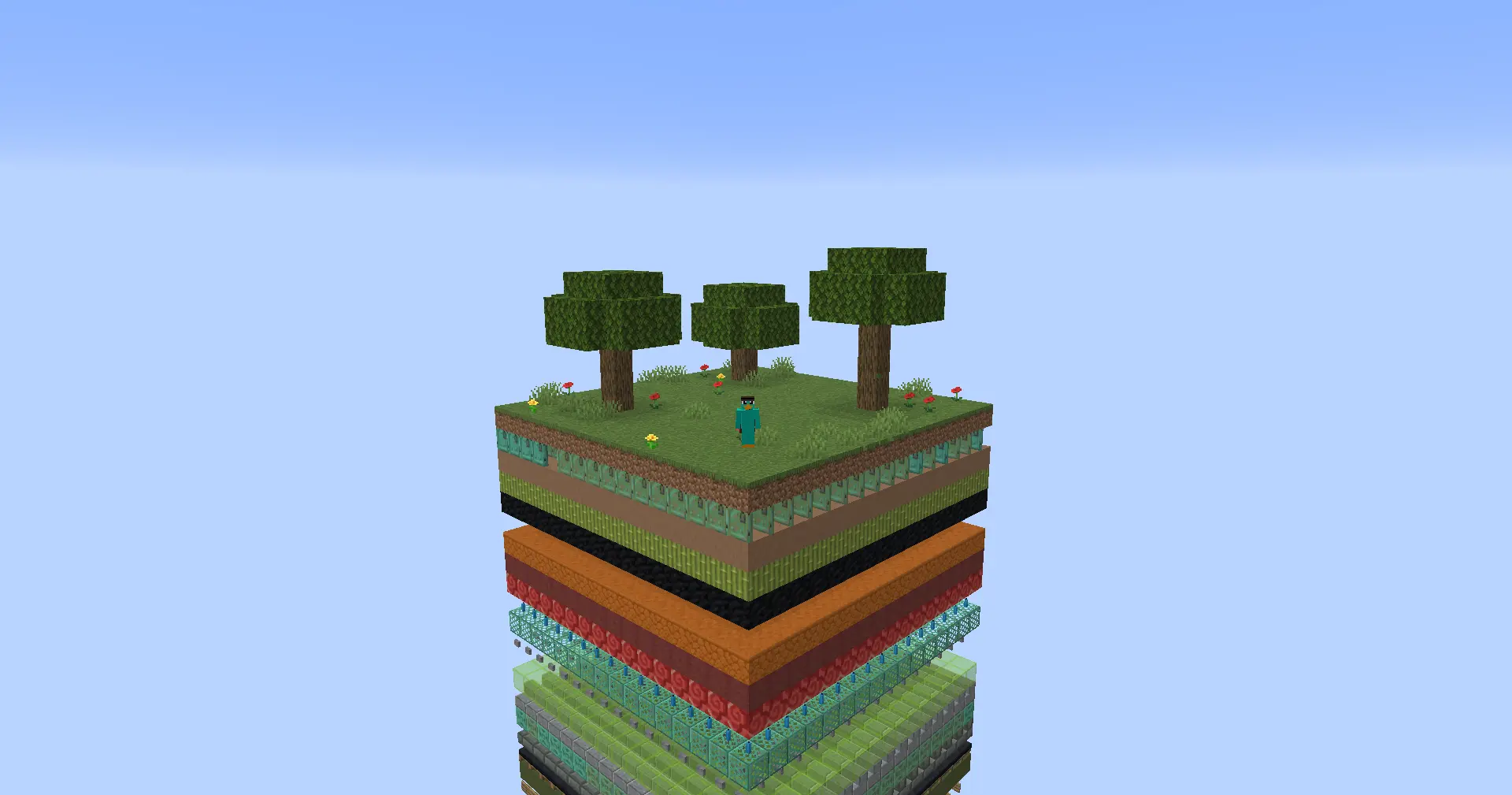 Player standing on 16x16 chunk