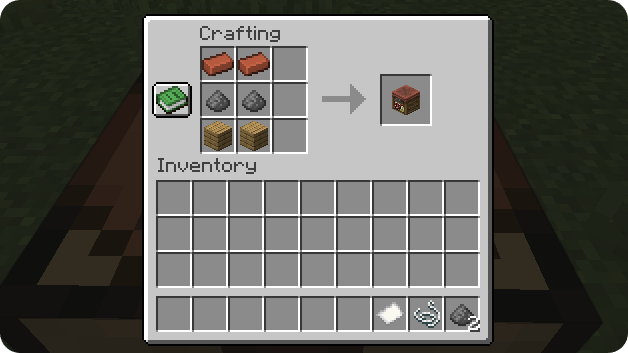 Combustion table crafting recipe