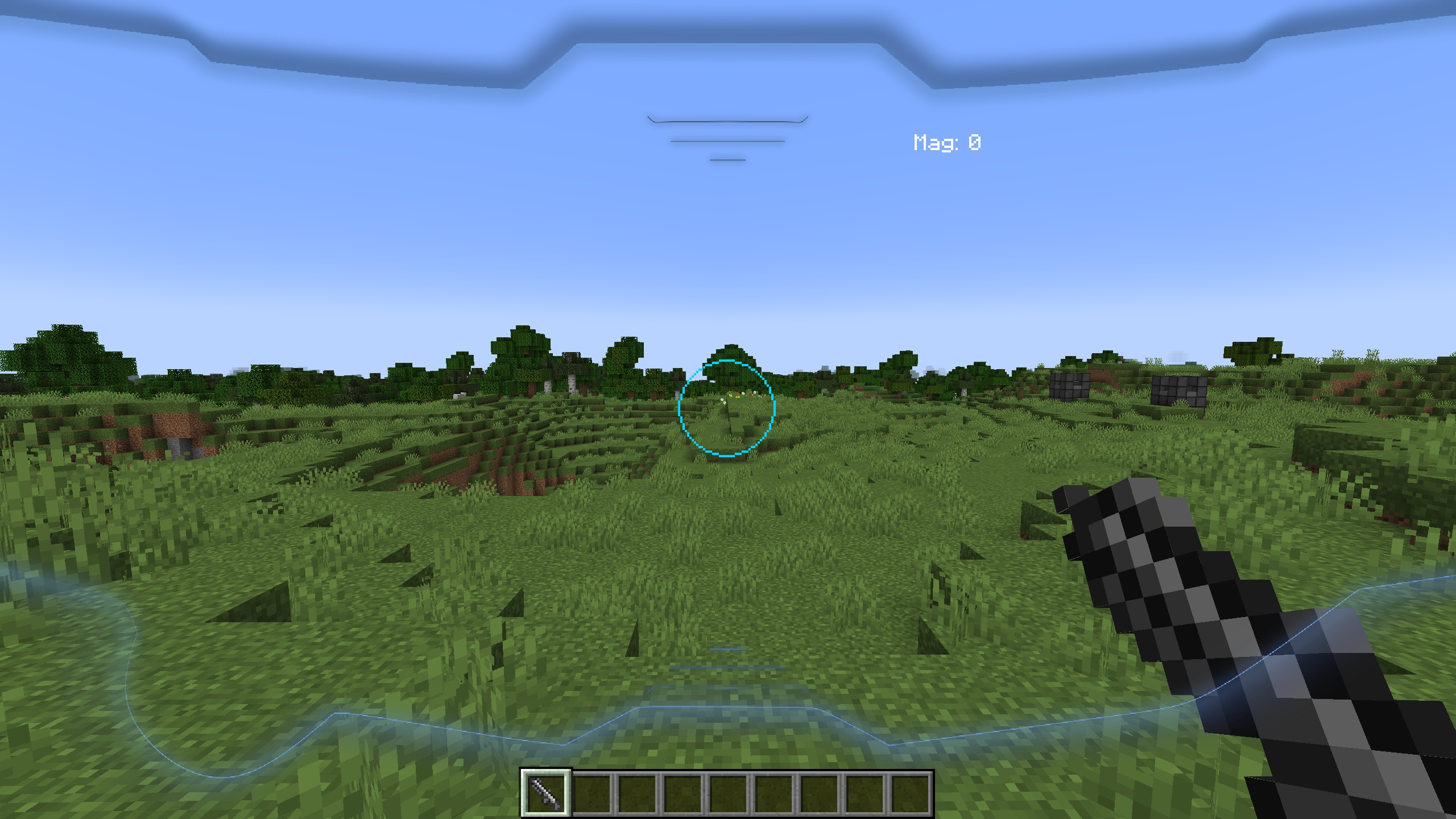 A first person view with the MJOLNIR helmet HUD, with an ammo counter in the top right. The player is holding a shotgun.