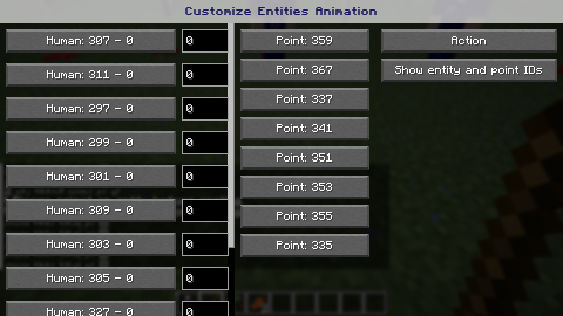 Customize Entities Animation