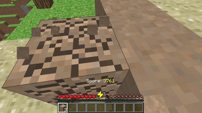 showcase of a player breaking a block to increase their score level