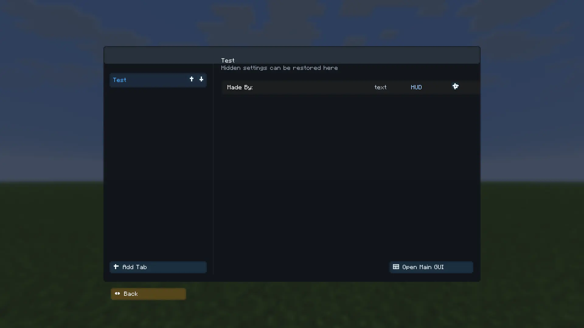 Easily hide settings and access them