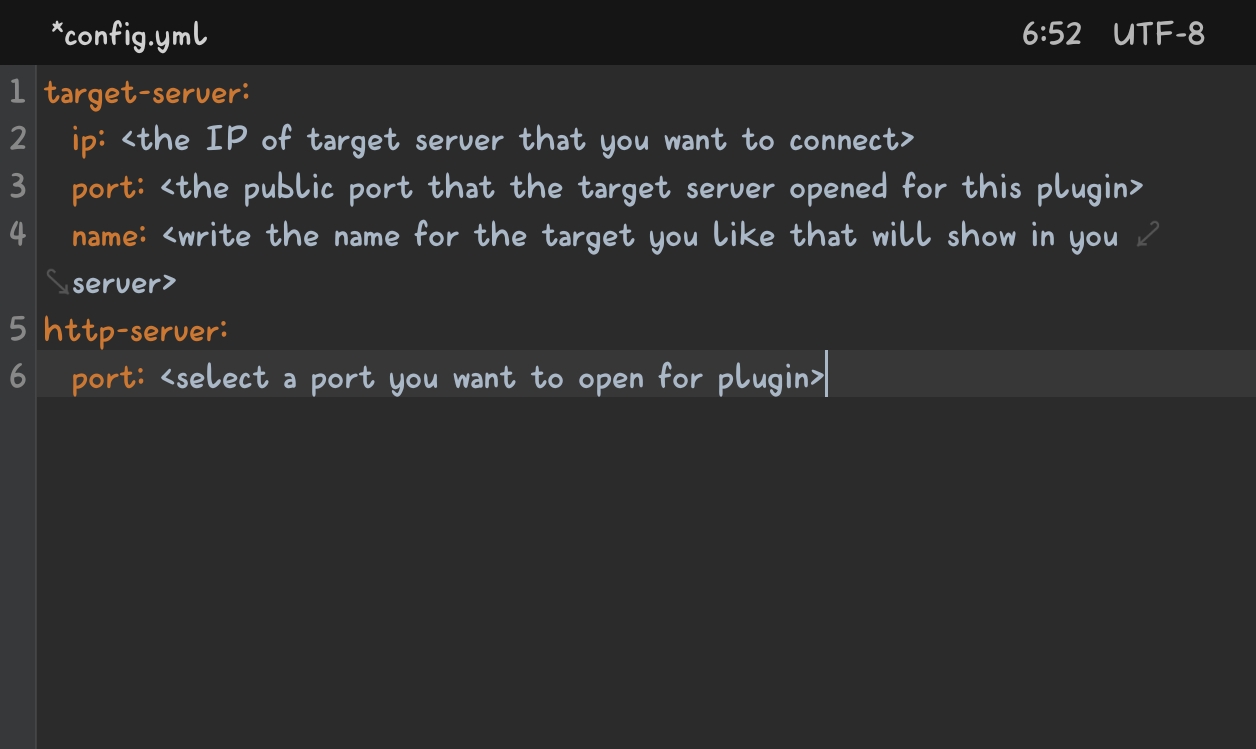 Config file