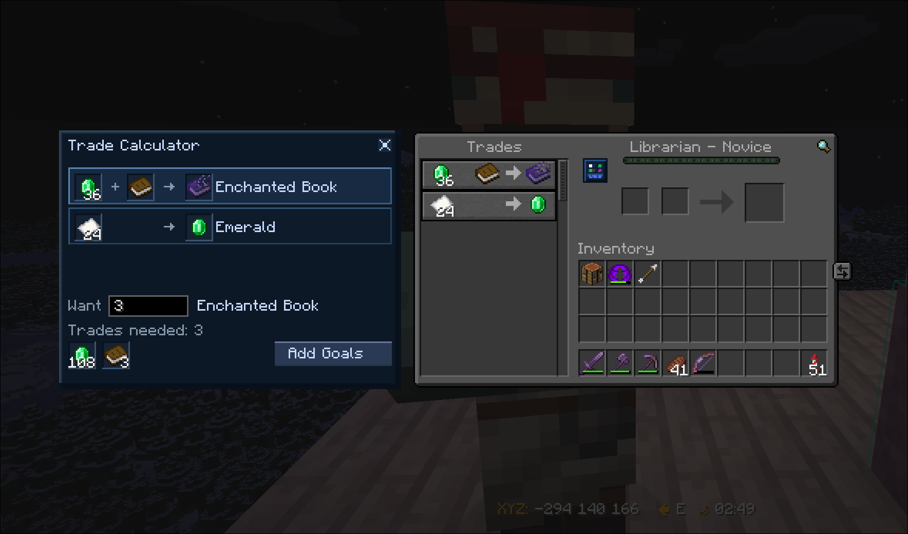 Trade calculator showcase showing trade calculation UI