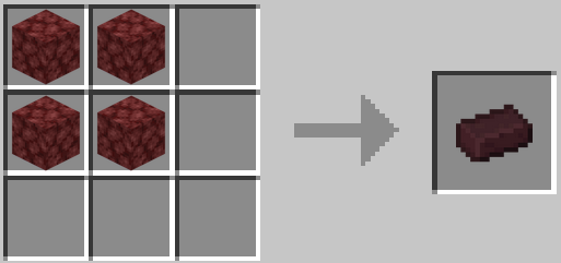 4 Netherrack used to combine into 1 Nether Brick