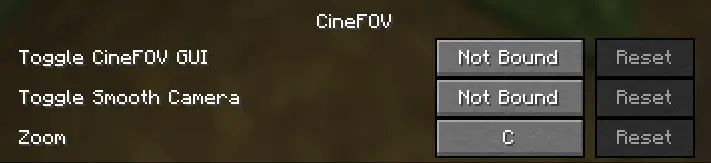 CineFOV Bind Parameters