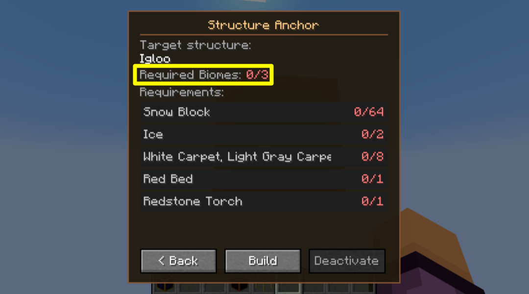 Structure Anchors also require Adjacent Biomes