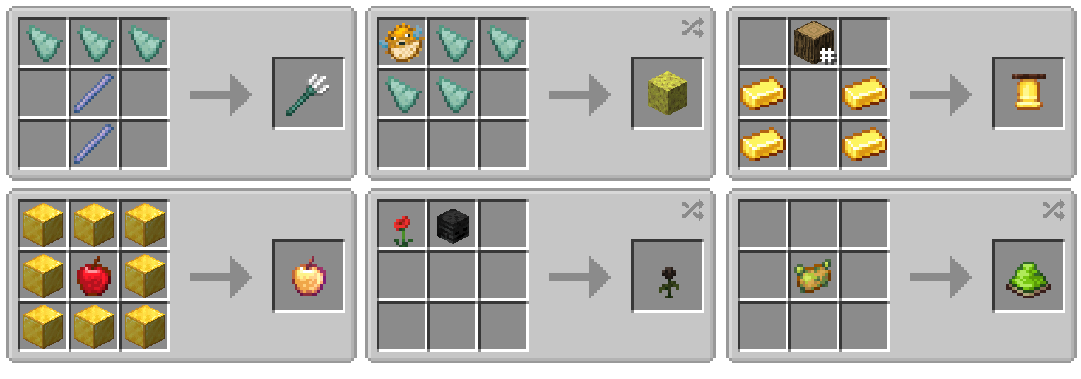 recipes below