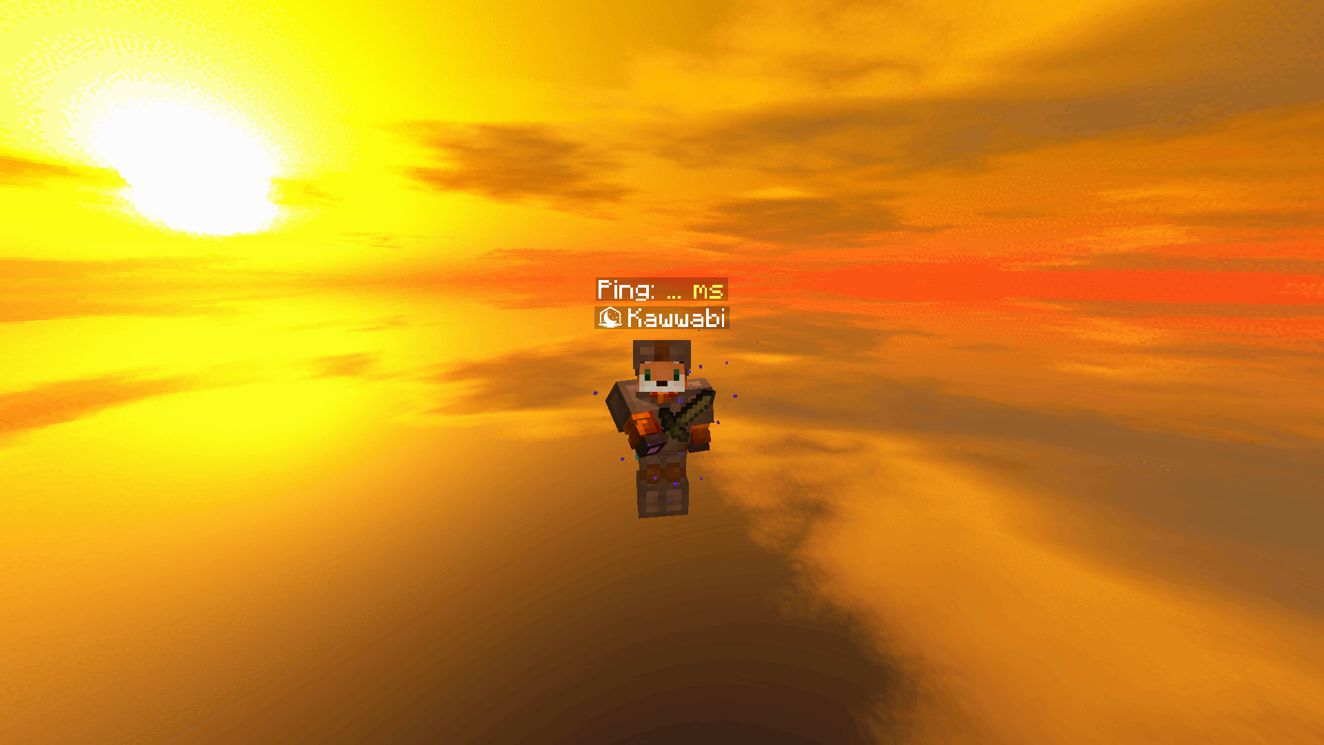 Imagem de um player bloqueando com uma espada, usando uma armadura de couro.