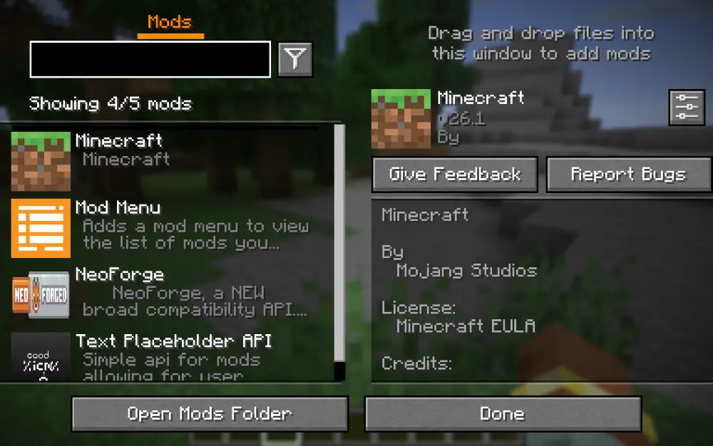 Example Mod Menu