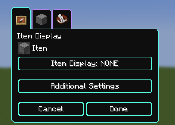 Axiom's item display generator with high contrast extended