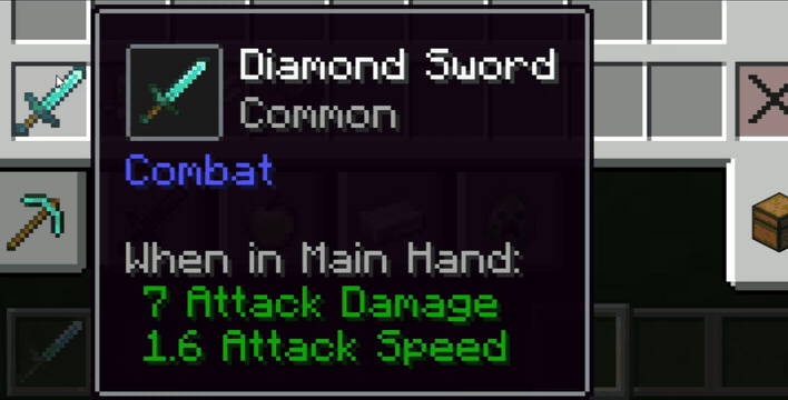 Animated item previews with rarity styling