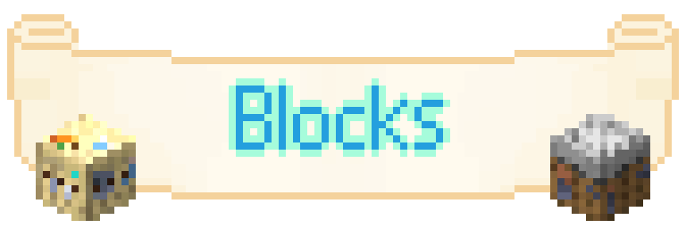 A banner that says blocks