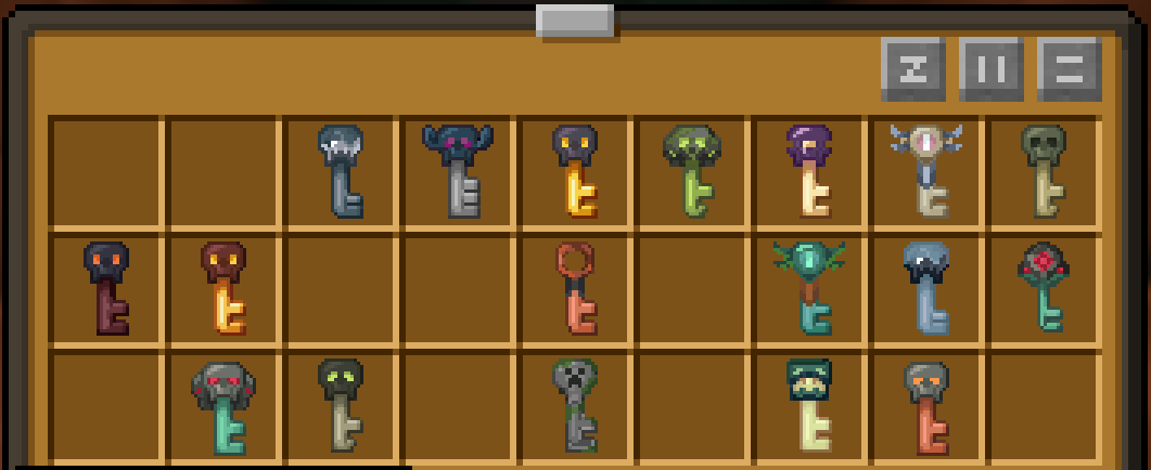 showcase of all the keys added by DNT retextured