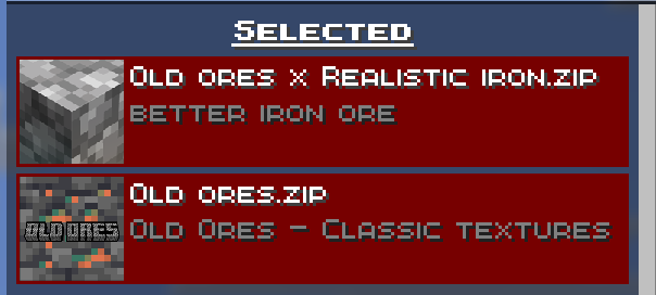 This is how you need to arrange the texture packs for it to work.