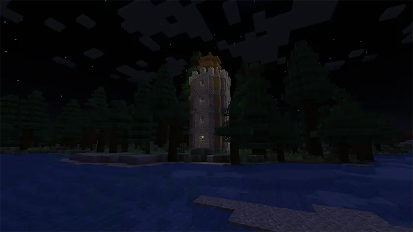 The Redstone Tower with no Shaders