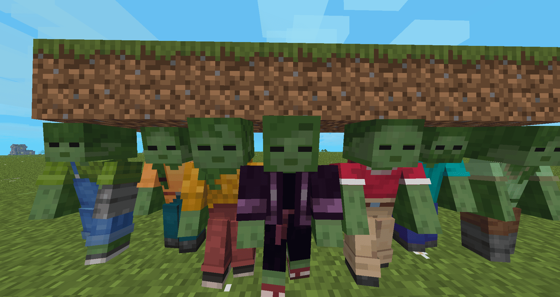 Zombies in new default outfits