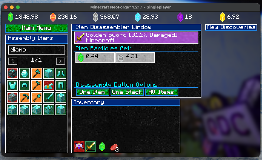 Item Disassembler Gui